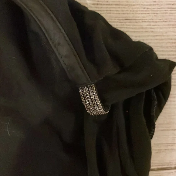 WHBM satin trimmed tee with silver embellishment on sleeves​​ - Picture 4 of 6